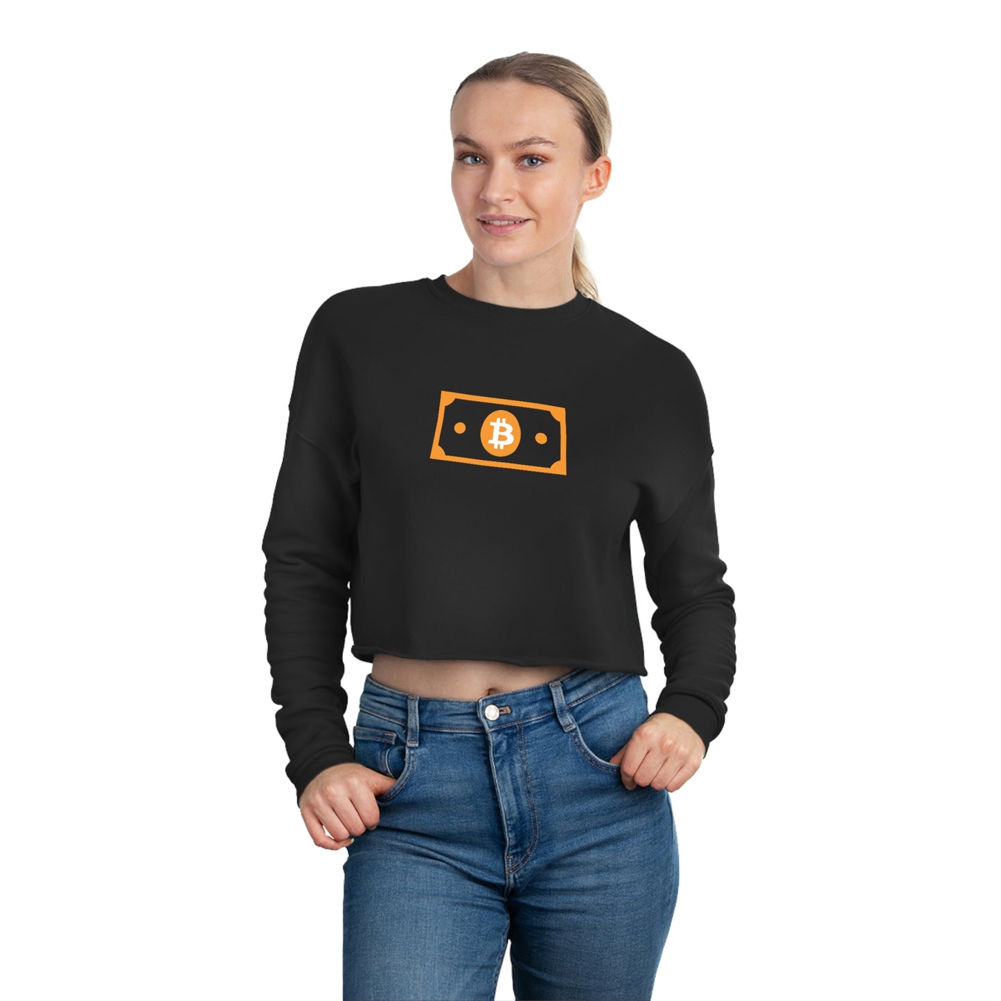 The Real Digital Dollar Women's Crop Sweatshirt