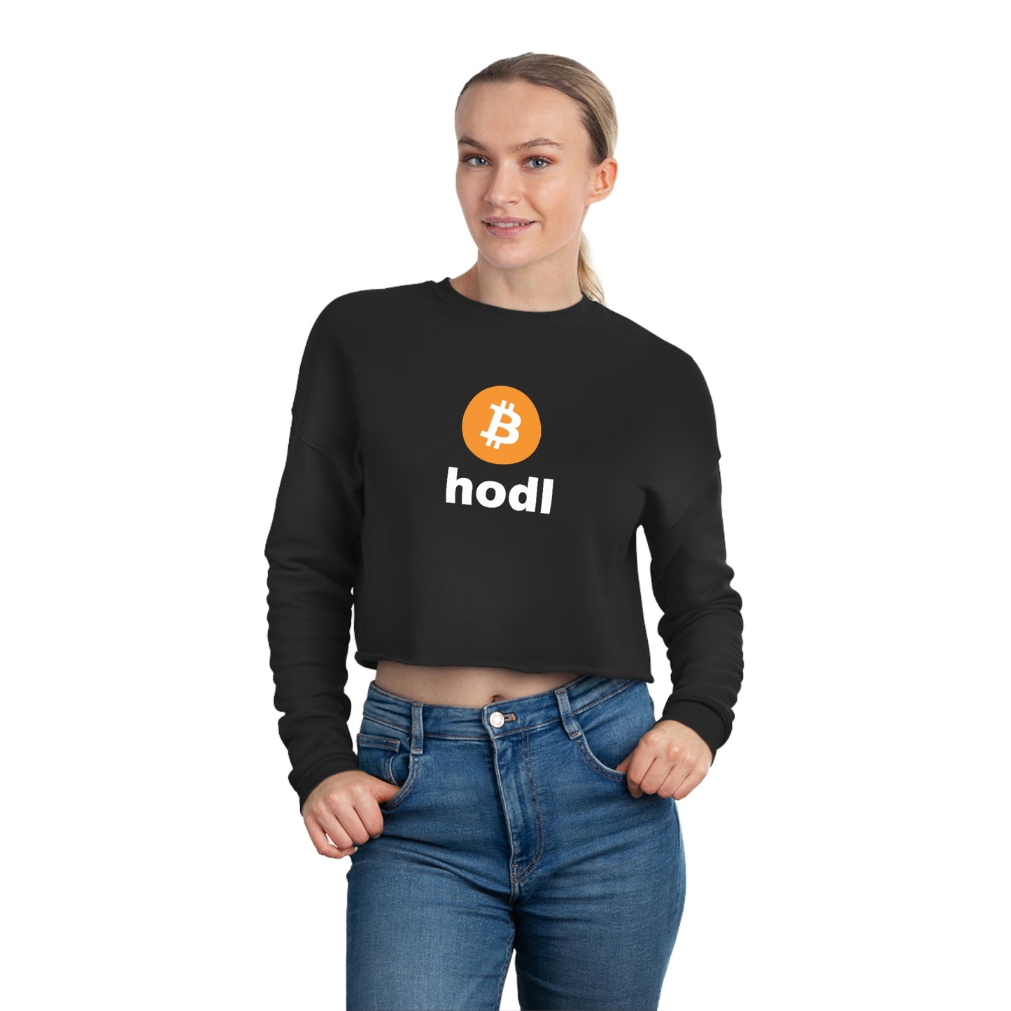Time to Hodl On Women's Crop Sweatshirt