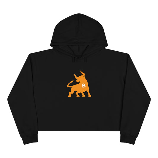 Bitcoin Bull Women's Crop Hoodie