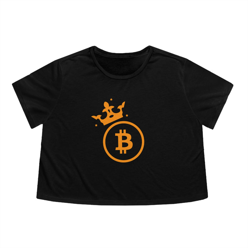 Royal Crypto Women's Flowy Crop T-Shirt