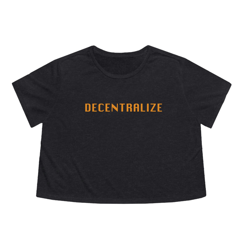 Decentralize Me Women's Flowy Crop T-Shirt