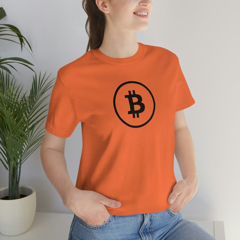 Black Bitcoin Logo Unisex T-Shirt