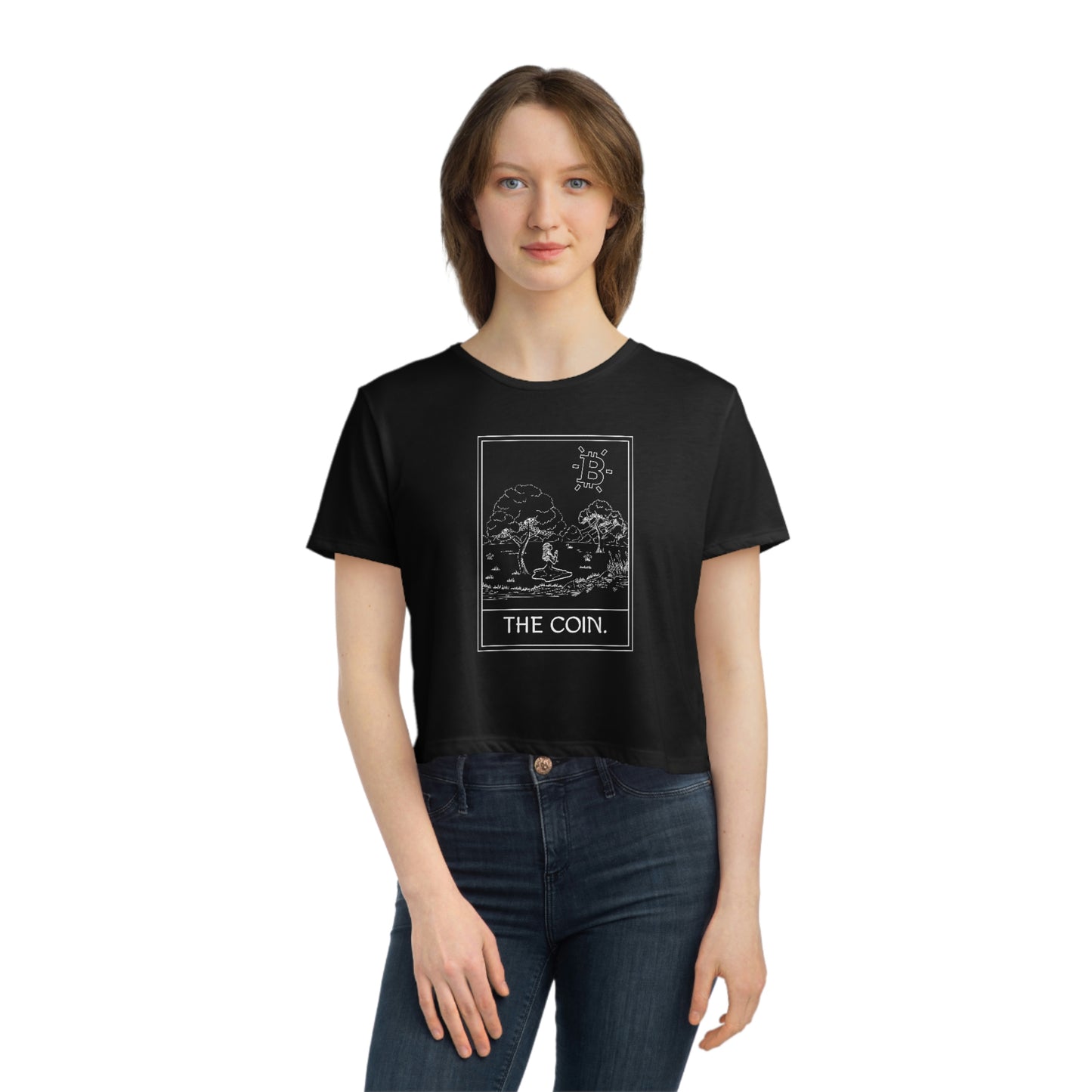 The Coin Women's Flowy Crop T-Shirt