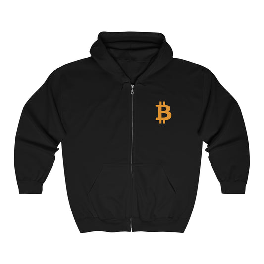 King of Bitcoin Unisex Zip Hoodie