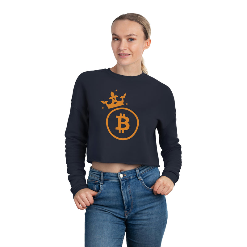 Royal Crypto Women's Crop Sweatshirt