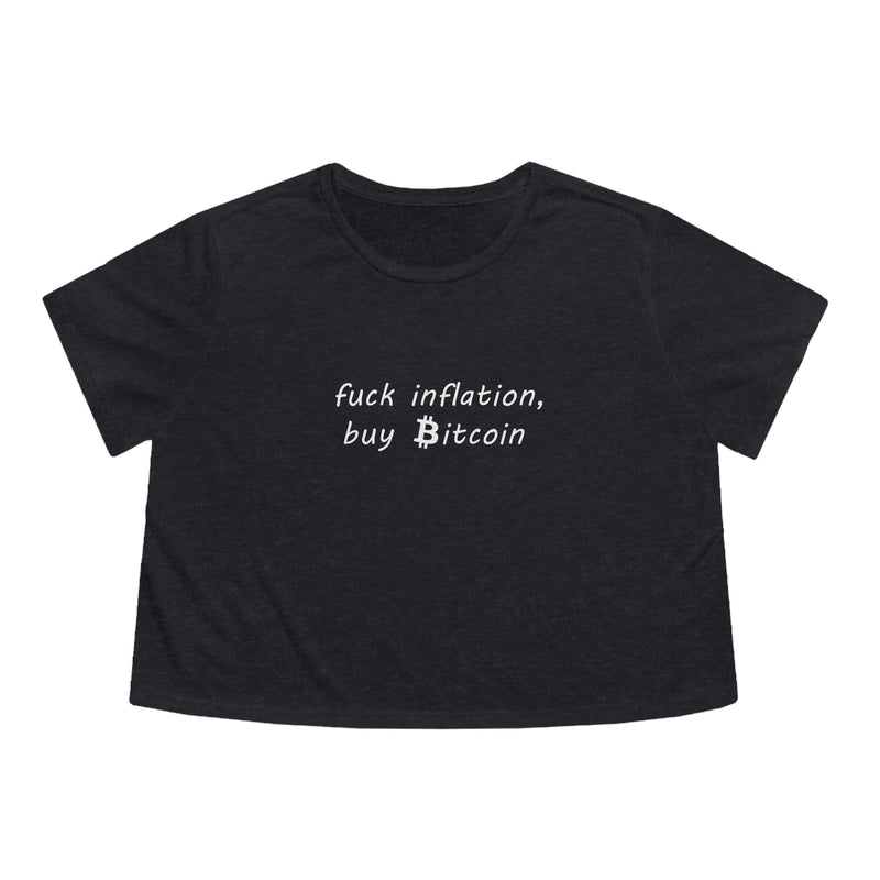 Inflation Sucks Women's Flowy Crop T-Shirt