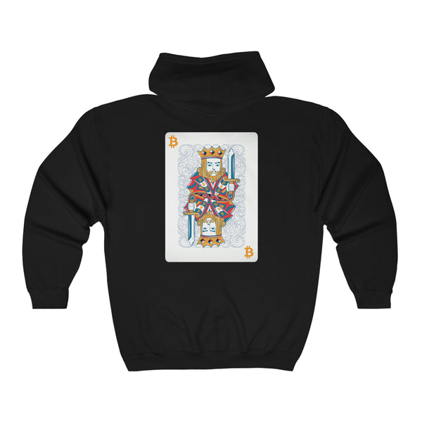 King of Bitcoin Unisex Zip Hoodie