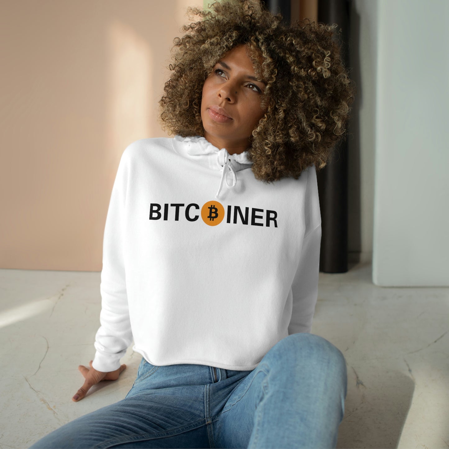 Bitcoiner Women's Crop Hoodie
