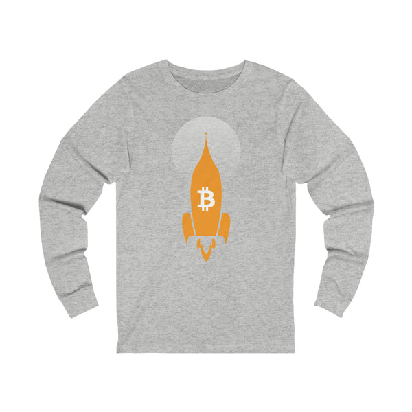 Bitcoin Blast-Off Unisex Long Sleeve Tee