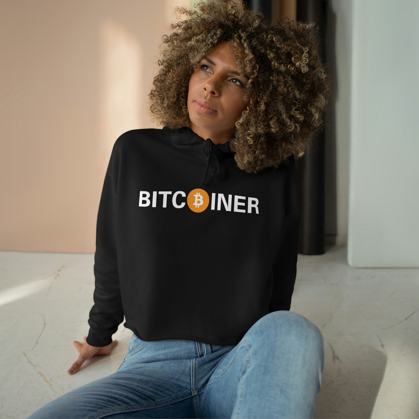 Bitcoiner Women's Crop Hoodie