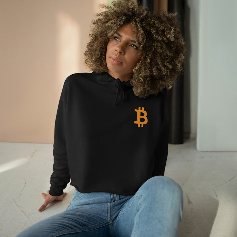 King of Bitcoin Women's Crop Hoodie