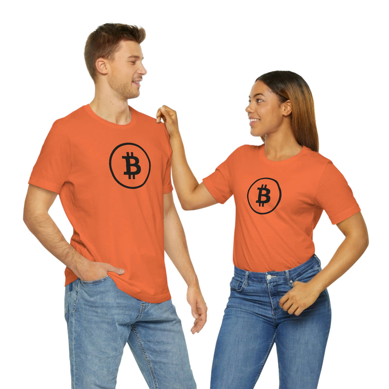 Black Bitcoin Logo Unisex T-Shirt