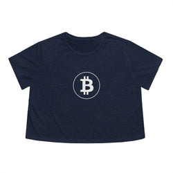 Bitcoin Believer Women's Flowy Crop T-Shirt