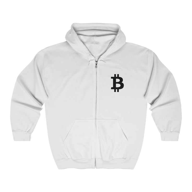 Classic Bitcoin Unisex Zip Hoodie