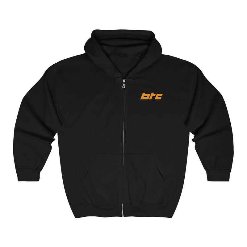 Bitcoin Block Unisex Zip Hoodie