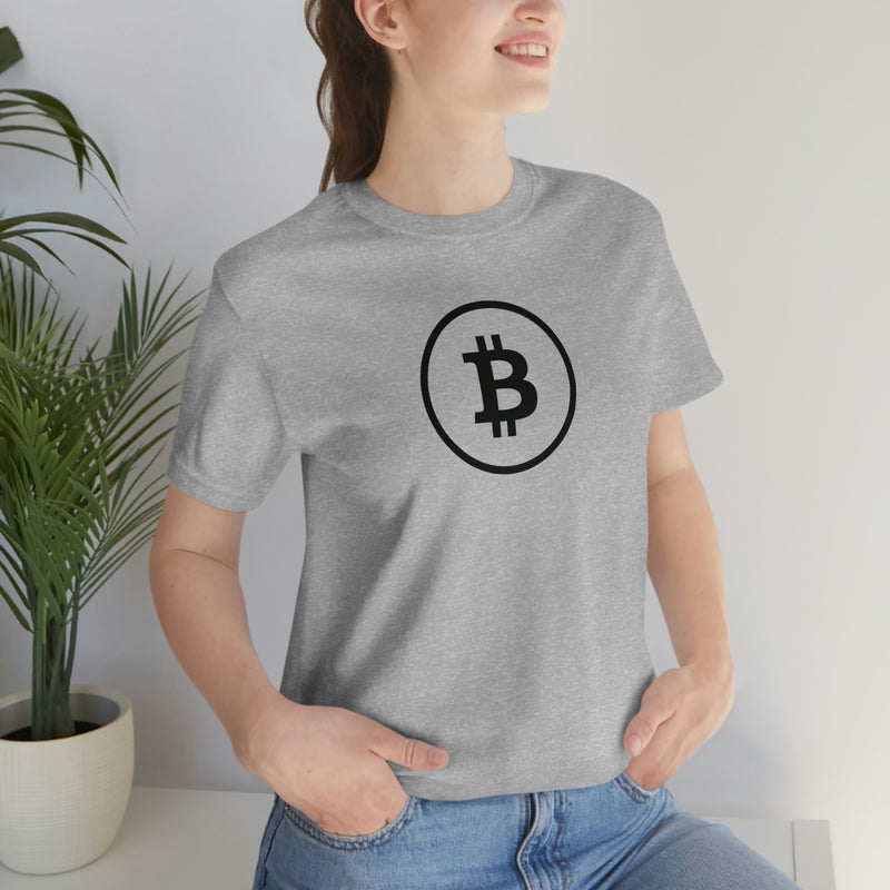 Black Bitcoin Logo Unisex T-Shirt