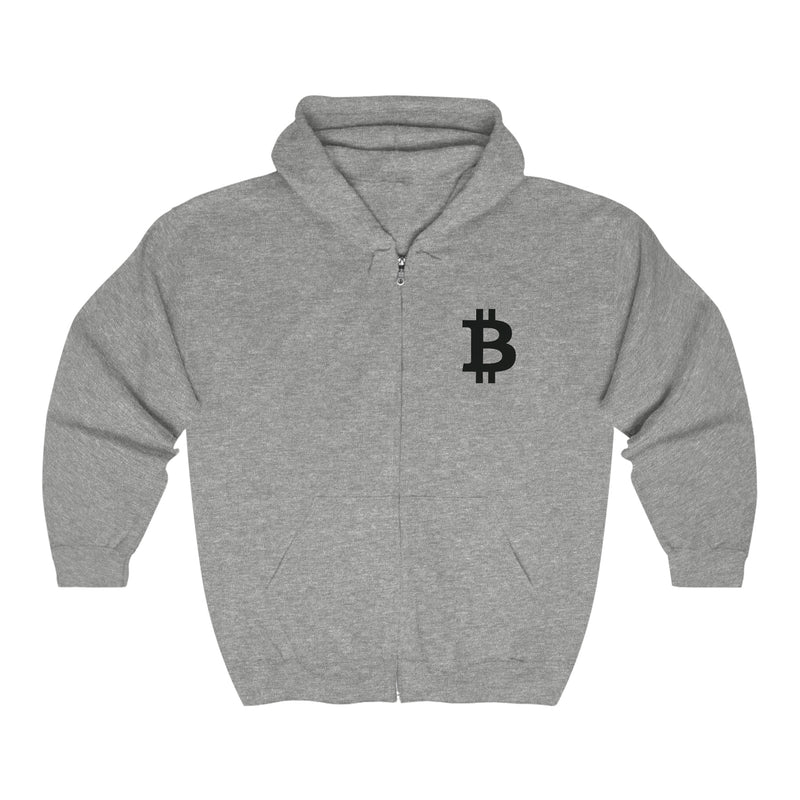 Classic Bitcoin Unisex Zip Hoodie