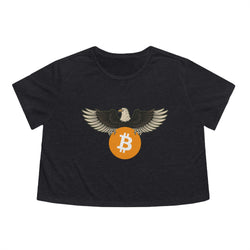 Financial Freedom Eagle Women's Flowy Crop T-Shirt