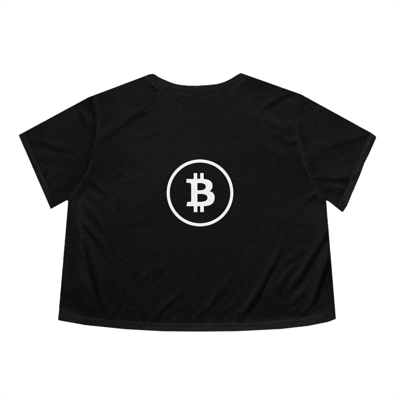 #btc Women's Flowy Crop T-Shirt