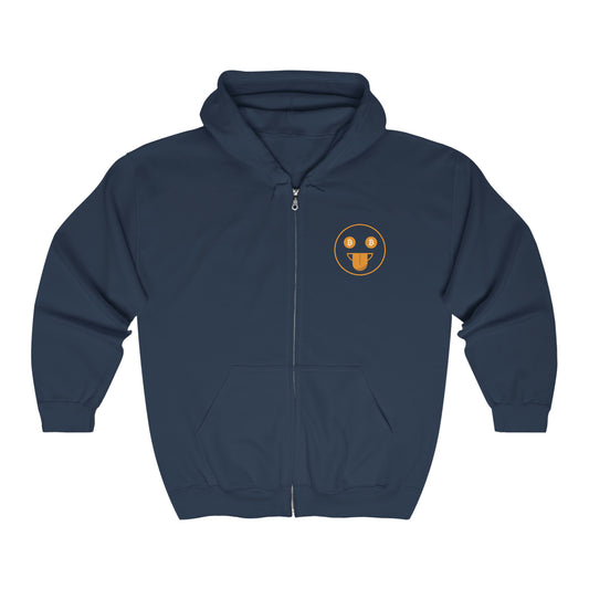 Smiley Coin Unisex Zip Hoodie