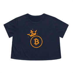 Royal Crypto Women's Flowy Crop T-Shirt