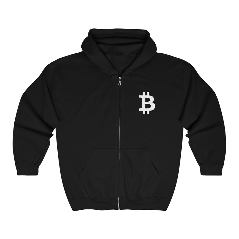 Classic Bitcoin Unisex Zip Hoodie